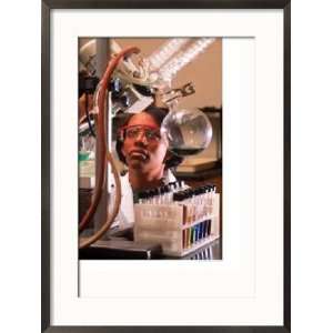  Woman College Student in Chemistry Lab Framed Photographic 