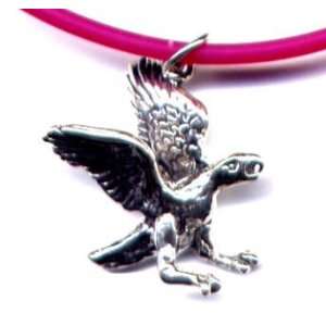  9 Fuschia Falcon Ankle Bracelet Sterling Silver Jewelry 