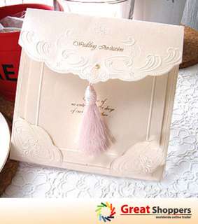 New Wedding Bridal Invitation Card & Envelop x 50 pcs  