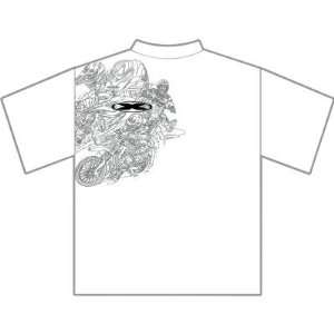 Xtreme Designs T Shirt , Size: Md, Color: White, Style: X Line Art 09 