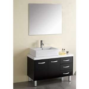  Virtu USA Tilda 39.4 Inch Single Sink Bathroom Vanity Set 
