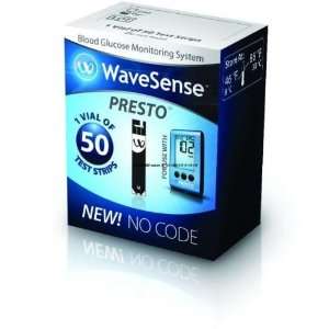  Wavesense Presto Test Strips (Box of 50) Health 