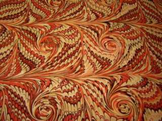 Fabric Woodrow Cockerell Marbled Papers Antique PEACH  