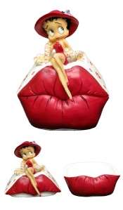 Licensed Betty Boop Collectable Red Lips Trinket Box  