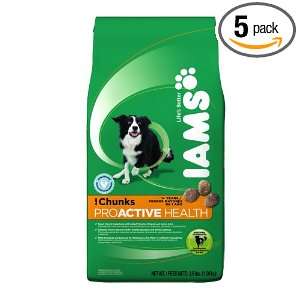 Iams Proactive Health Adult Chunks, 3.5 Pound Bags (Pack of 5)  
