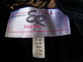  80s handmade edna ross designs bodysuit black stretch velour sheer 