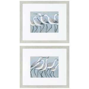  Set of Two Shore Birds Framed Wall Art: Home & Kitchen