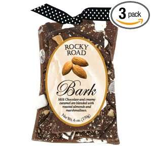 Traverse Bay Confections Rocky Road Bar, 6 Ounce (Pack of 3):  