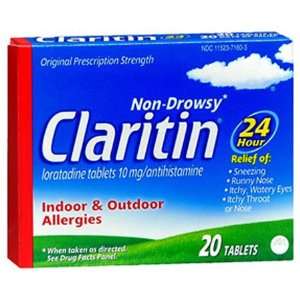 Schering Plough Claritin 24 Hour Tablets   10mg   Model 89698   Box of 