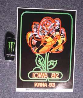 Old Iowa Hawkeyes 1982 KRNA Rose Bowl Football Game Poster   Chuck 