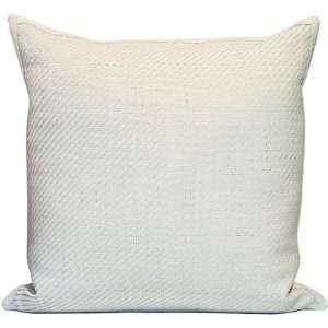  Lance Wovens Denim White Leather Pillow: Home & Kitchen