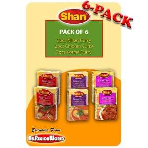 Shan Curry Special Pack Masala Seasoning 1.75oz., 50g (6 Pack) Nihari 