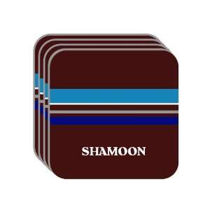 Personal Name Gift   SHAMOON Set of 4 Mini Mousepad Coasters (blue 