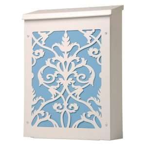  Shadowbox Victorian Damask Vertical Wall Mount Mailbox in 