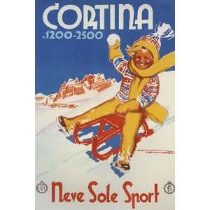  CORTINA CHILD CHILDREN SNOW NEVE SKI WINTER SPORT ITALY 