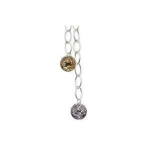 Sterling Silver Necklace w/ Enamel Beads: Jewelry