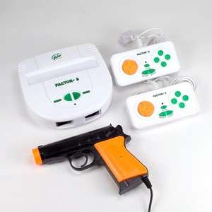 YOBO FACTOR 5 NES SYSTEM W/GUN AND 5 GAMES  