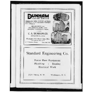  Ad,CA Dunham Co,heating service,Standard Engineering Co 