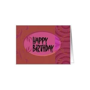  Happy Birthday Floral Shadows Card Card Health & Personal 