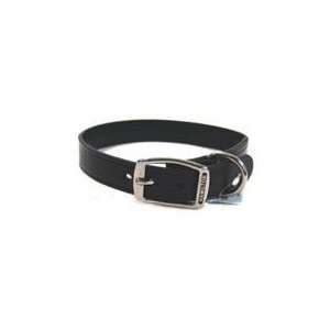  3 PACK CREASED LEATHER COLLAR, Color BLACK; Size 1 X22 