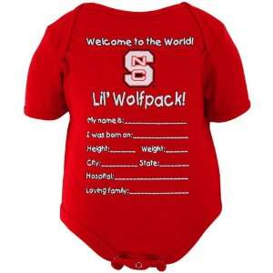   Newborn Wolfpack Welcome to the World Creeper   Red