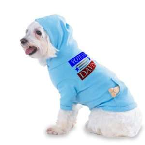  VOTE FOR DAVIS Hooded (Hoody) T Shirt with pocket for your 