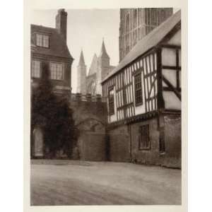  1926 Gloucester Cathedral Town Architecture England 