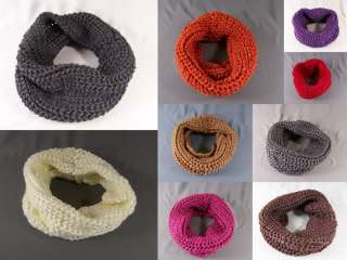   cowl neck circle infinity endless loop 12 wide tube scarf soft  