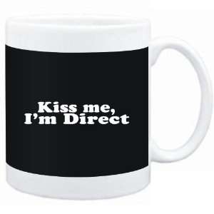  Mug Black  Kiss me, Im direct  Adjetives Sports 