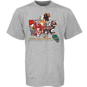  Champion SEC Conference Map Ash T shirt: Sports & Outdoors