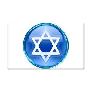  Sticker (Rectangle) Blue Star of David Jewish Everything 