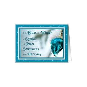  Missing You at Christmas Blues a Symbol of Peace Card 