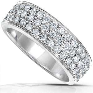  Diamond Wedding Band 3/4 carat (ctw) in 14K White Gold (H 