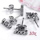 Simitter New Silver Button Shape Studs Earrings Jewelry  