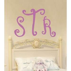  Curly Monogram Wall Decal: Automotive