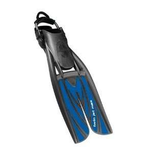  Scubapro Twin Jet Max Open Heel Split Fins   Blue   Large 