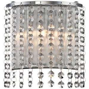   : Possini Euro Silver and Bead 7 High Wall Sconce: Home Improvement