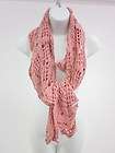 designer pink crochet knit scarf wrap $ 29 00 buy it now free shipping 