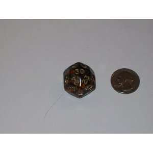  Brown   Gold Shimmer D30 Dice Triantakohedron Toys 