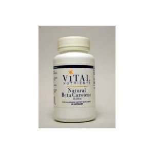  Vital Nutrients Beta Carotene 25,000iu 90 Capsules Health 