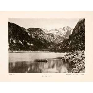  1914 Halftone Print Gosausee Gosau See Austria Dachstein 