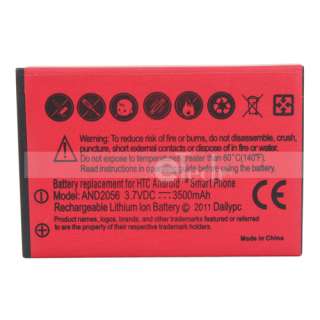 2X 3500mAh Extended Battery+Back Cover Red +Dock Charger for Sprint 