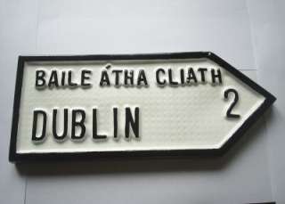 Old Irish County Dublin Road Sign GAA Ireland Hand Made  