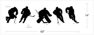 ICE HOCKEY PLAYERS   Wall Decals Stickers Murals kids  