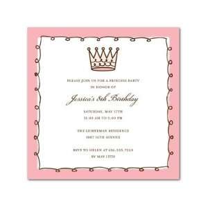 Birthday Party Invitations   Pink Crown By Kinohi Designs 
