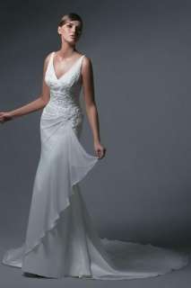 White Wedding/ Evening Dress Custom made B369  