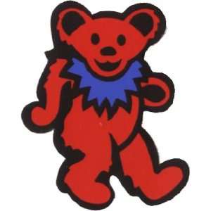  Red Dancing Bear with Dark Blue Necklace   Sticker / Decal 