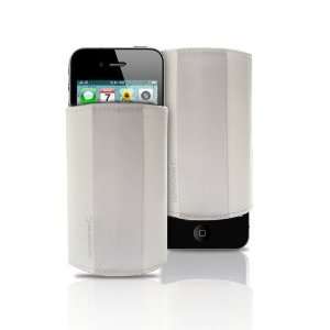    Glide Leather Sleeve for iPhone 4   White Cell Phones & Accessories