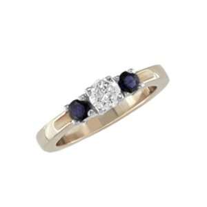    Dazhae   size 4.75 14K Gold Sapphire & Diamond Ring: Jewelry
