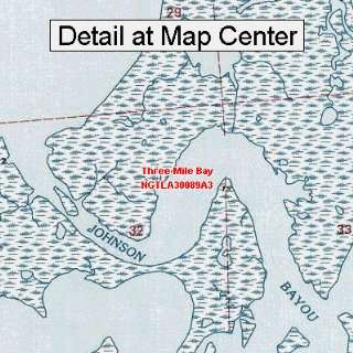  USGS Topographic Quadrangle Map   Three Mile Bay 